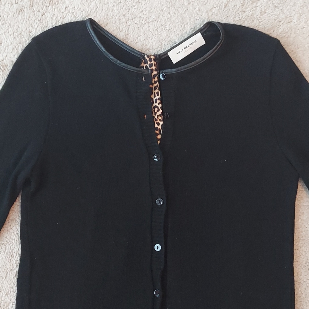 🔥Anna Rachele black cardigan sweater 2 - Picture 3 of 15